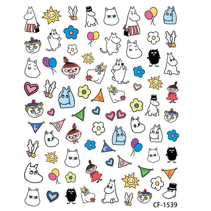 

Moomin 3D Cute Amei Nail Art Stickers - Waterproof Adhesive for Phone & Nails Moomin [1 sheet]