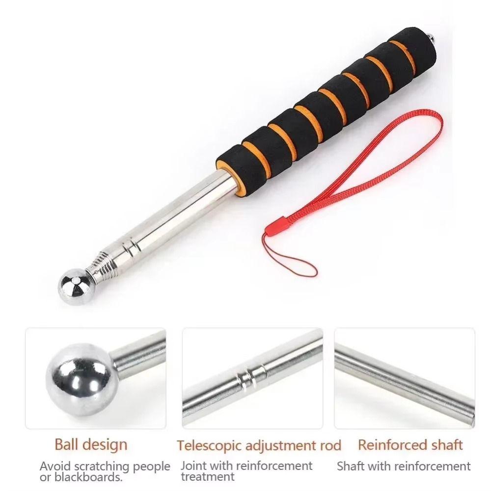 Stainless Steel Telescopic Empty Drum Hammer Stretchable Floor Test Rod  Sound Inspection Tool