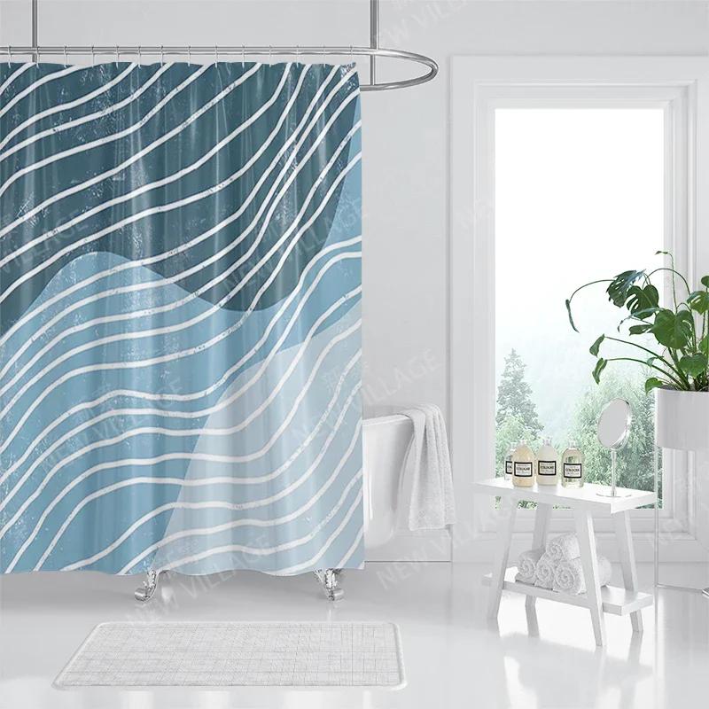 

Waterproof fabric shower curtains Bathroom curtain accessories 180x200 Bath curtain for shower nordic boho decoration W90xH180cm