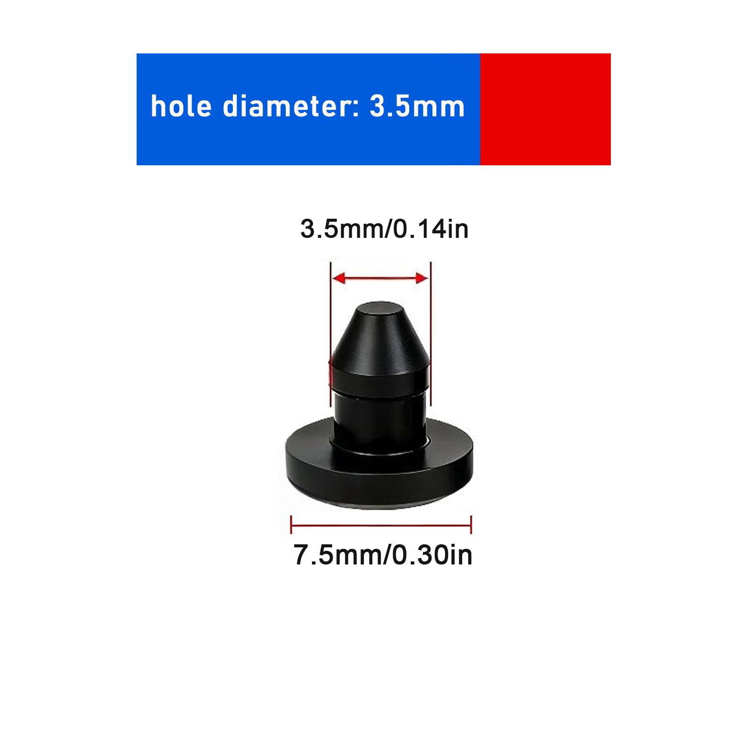5 ks 2,5-15 mm Černé Kónické Nacvakávací Silikonové Pryžové T-Typ Zátky Zaslepovací Koncovky Trubkové Vložky Ucpávka Odolné Vysoká Teplota 3.5mm 5pcs