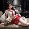 Yetingxiang Lingerie Japanese College Style Sailor Outfit with Exposed Buttocks JK Pleated Skirt Pure Desire Uniform Temptation Outfit