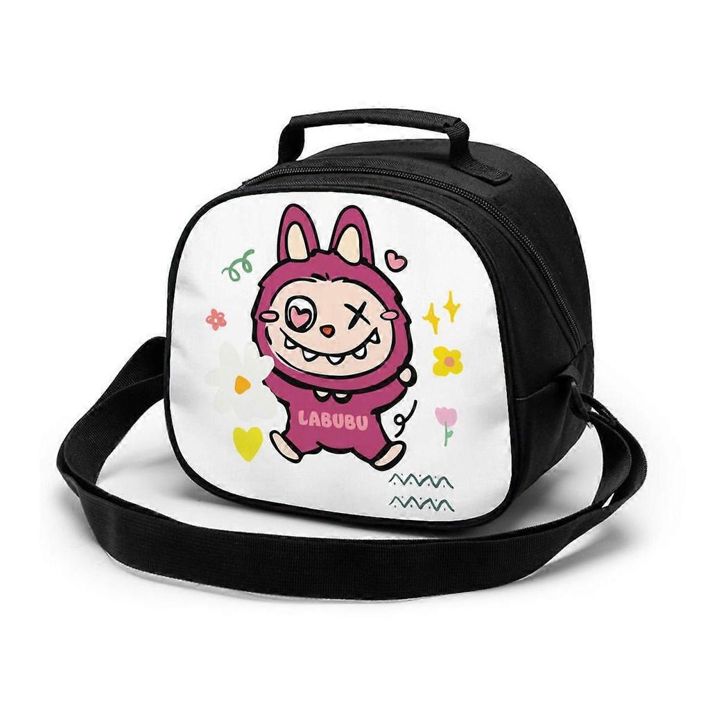 Insulated Lunch Bag  Portable Cooler Tote with Zipper, Cartoon Design