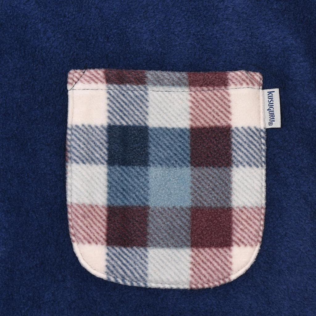 Apron Patchwork Apron 236654 Blue [Kusuguru Japan] M-L