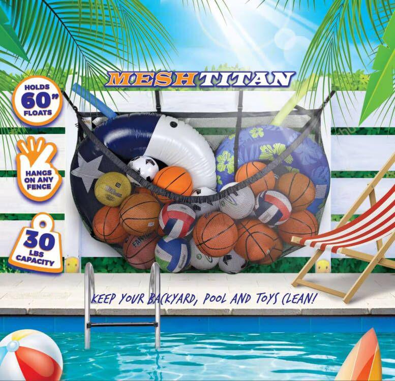 Large Capacity Storage Net Bag for Pool Inflatables & Swim Rings