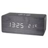 Alarm clock wooden clock led digital multi-function alarm clock wireless charging wooden children's bedside temperature pvc