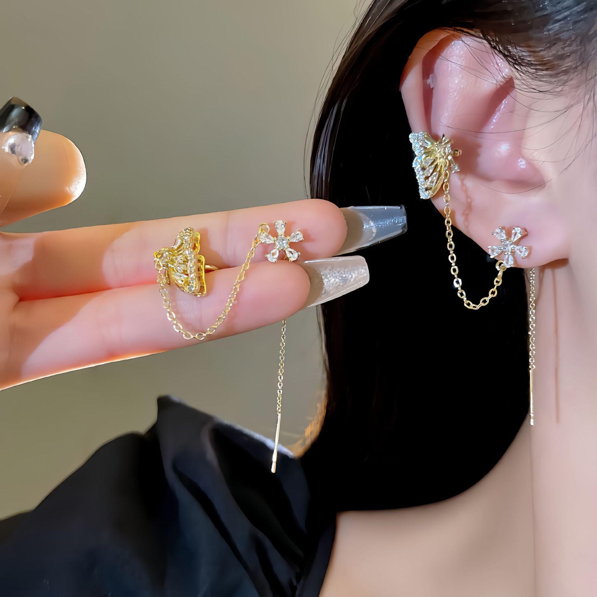 

Елегантні довгі сережки з перлами та китицями – Висококласні жіночі кафи для вух із солодким, індивідуальним стилем