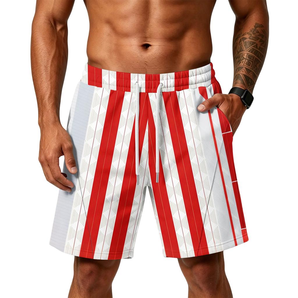 Men's Loose Fit Air Layer Shorts with Pockets Gym Workout Training Beach Casual Athletic Sportswear
