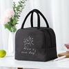 Isolierte Lunchtasche Reißverschluss Kühltasche Tragetasche Thermotasche Brotdose Leinwand Essen Picknick Lunchtaschen für die Arbeit Handtasche Essensmuster Praktische Nutzung
