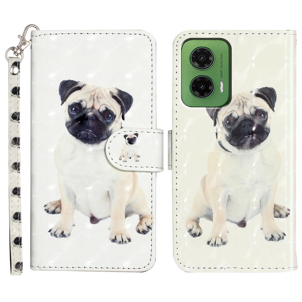 For Motorola Moto G35 5G Case 3D Pattern Printed Phone Leather Phone Cover