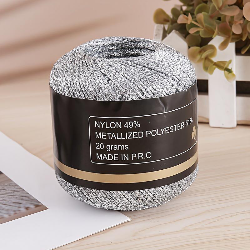 120m PET Vielseitiges Gold Silber Flexibles Metallicgarn Funkelnd Handgewebt Glänzend 2mm Langlebig Glänzendes Garn Handwerksqualität