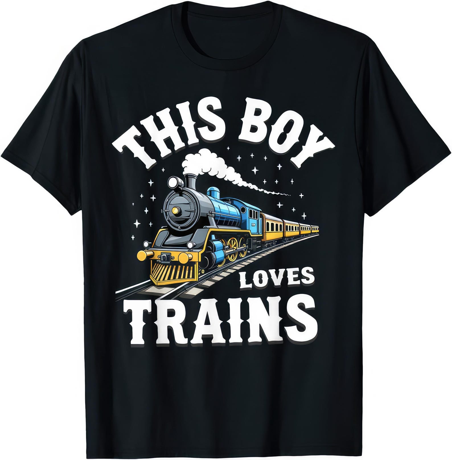 This Boy Loves Trains T shirt M
