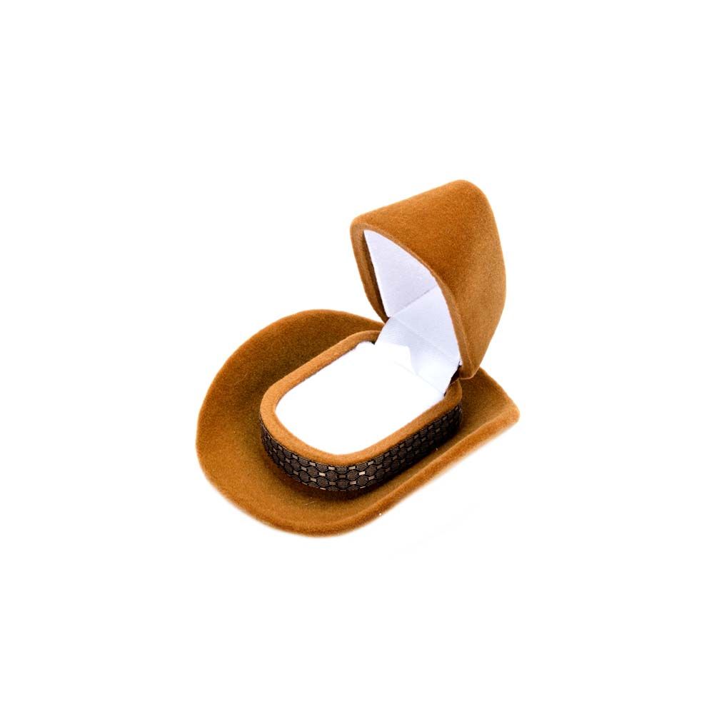 

Hat Creative Storage Shape Rings Jewelry Box Display Jewellery Case коричневый