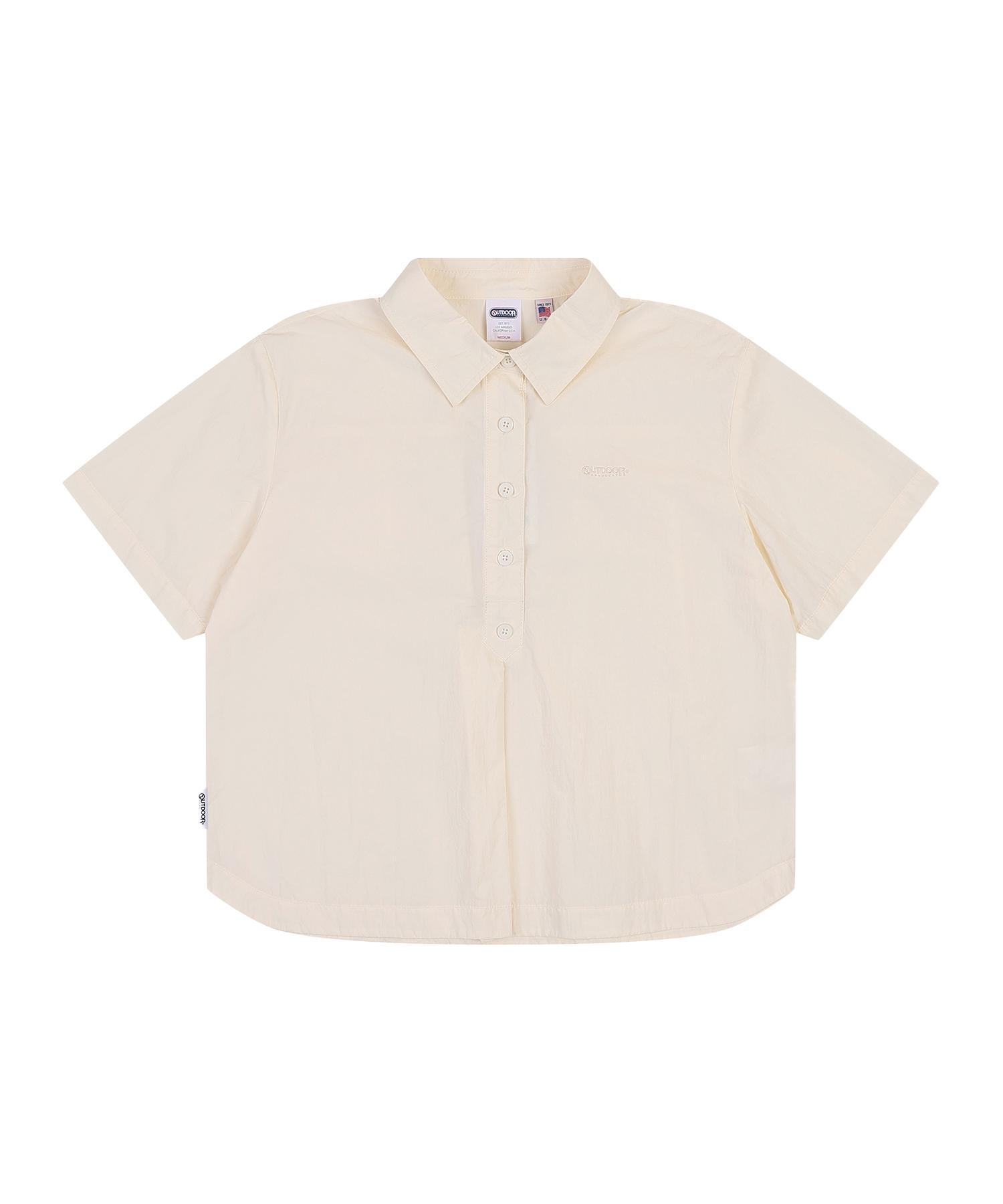 Outdoor Products W Overfit Half Open Shirts (White) White/S