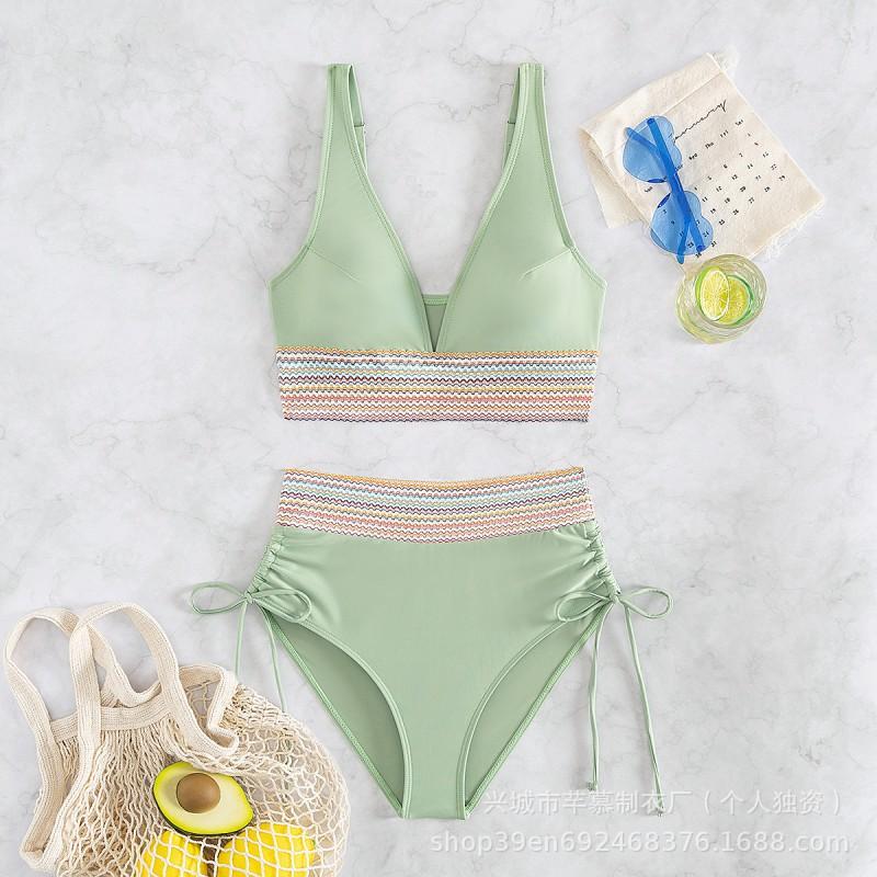 Split Bikini Swimsuit Women's Tight Waist Multi-color Hot
