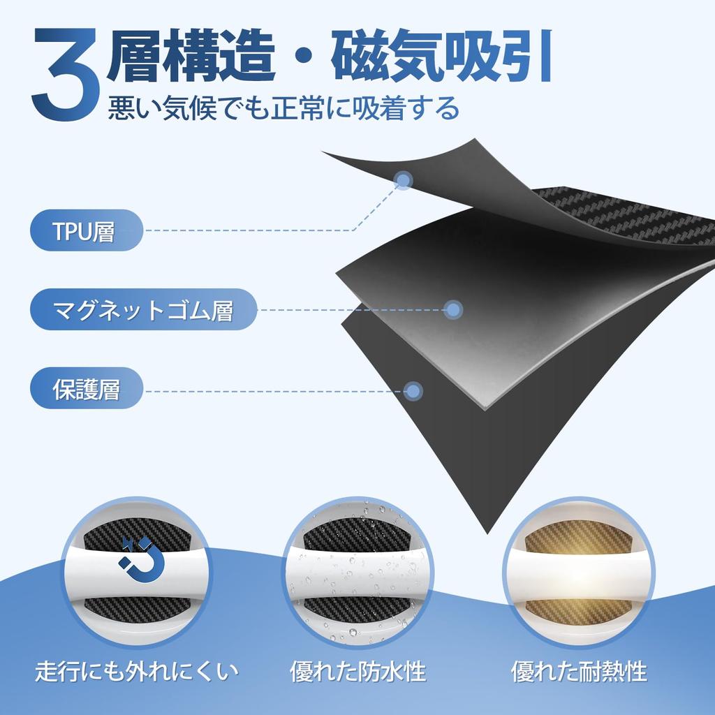 AUTO SPEC Toyota Yaris Cross Door Handle Protectors with YARIS CROSS Door Handle Parts Exterior Door Handle Scratch Instructions Carbon Fiber