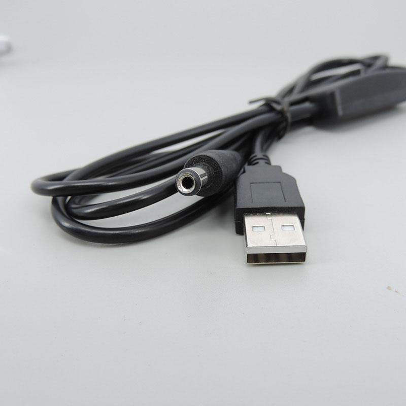 

150 см 5 В USB-штекер на DC-штекер, белый, черный, блок питания 5,5x2,1 мм, кабель включения/выключения 501, кнопка, провод для переключения, удлинитель для зарядки чёрный