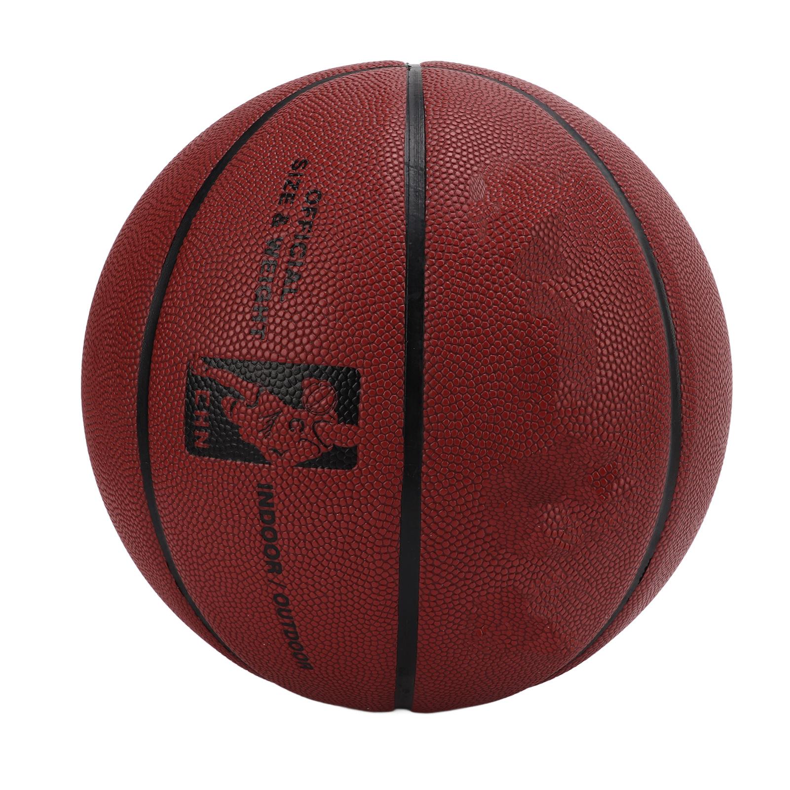 Rubber Basketball Size 7 Indoor Outdoor Training Match Basketball for Kids Youth Adults