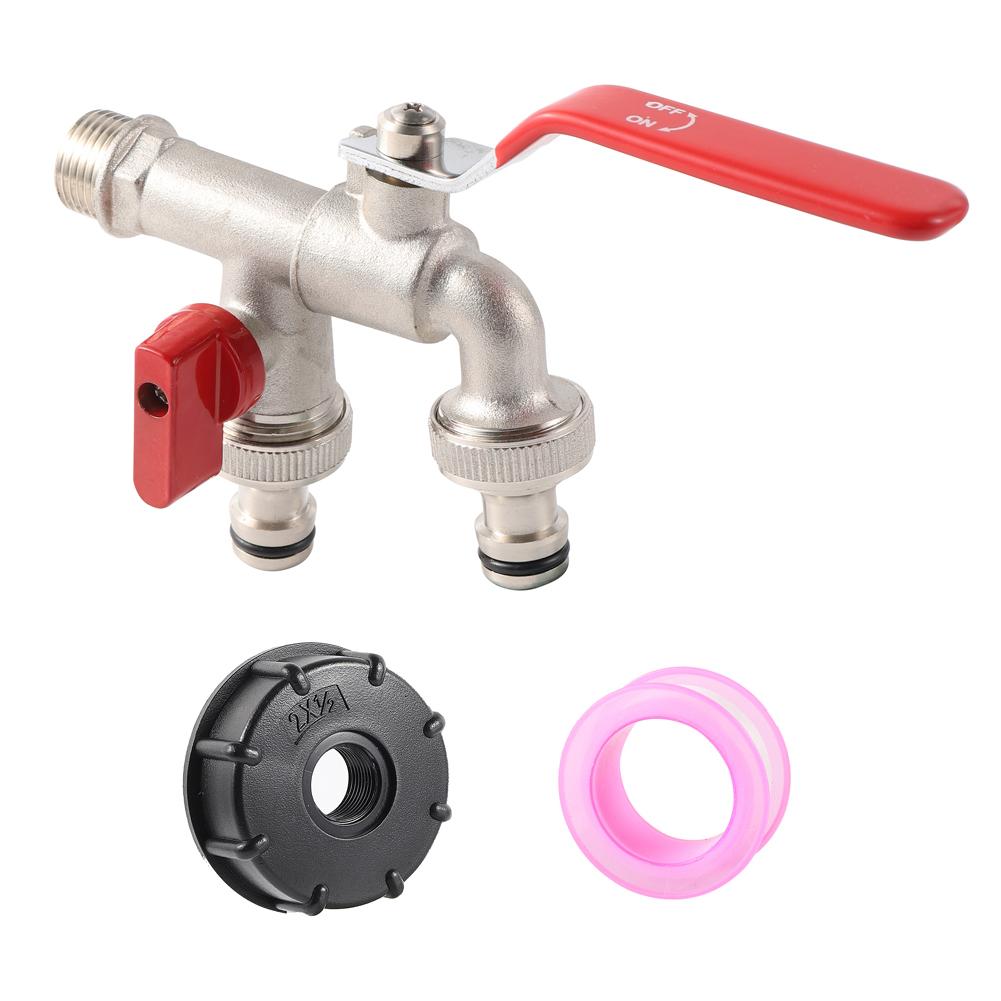 S60x6 Grobgewinde IBC Tank Tap Connecter X 1/2'' 3/4'' Wasser Kupplung Adapter 1000L Garten Home Ersatz Ventil Fitting