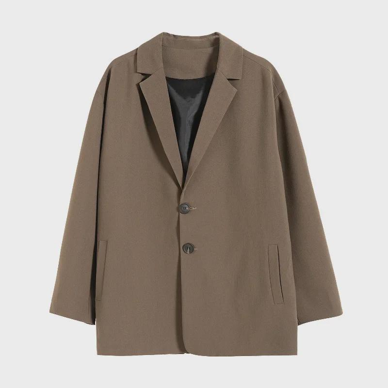 Men's Casual Loose-Fit Street Style Suit Jacket - Trendy Hong Kong & Korean Fashion