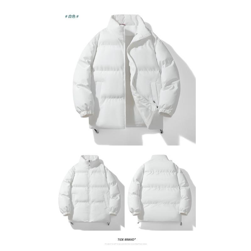 2025 Men's and Women's Stand-up Collar Bread Jackets, Down Warm Thickened Jackets, Couples, American Trend Cotton Clothes