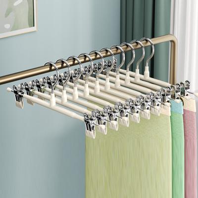 10pcs Household Multi-functional Pants Skirt Clip Non-trace Strong Non-slip JK Hanging Stainless Steel Skirt Clip Drying Rack