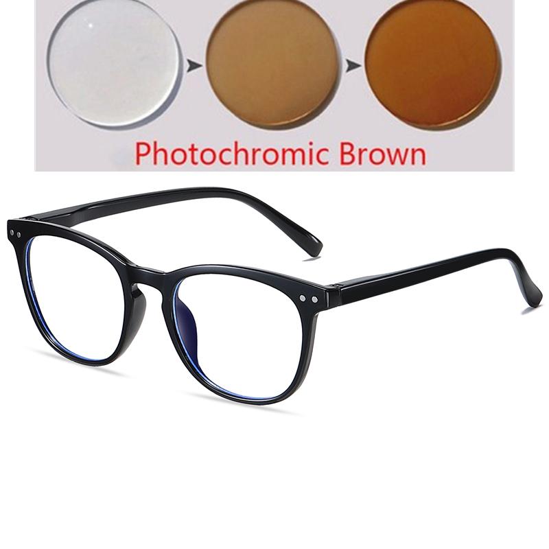 Blue Light Blocking Oval Shortsighted Computer Goggles Women Men Fashion Student Prescription Glasses Myopia -0.5 -0.75 To -6.0