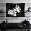 Dark Aesthetic Wall Tapestry for Teen Room Grunge Ins Style Gothic Decor for Boys Bedroom Feature Wall