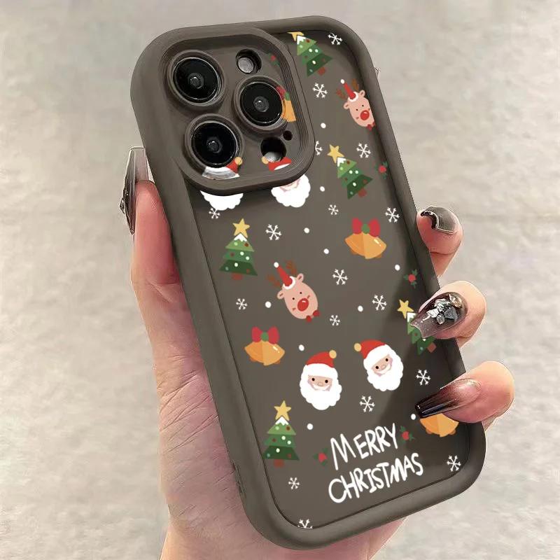 Christmas Santa Elk Phone Case for Xiaomi Redmi Note 14 13 12 11 Pro Plus 4G 5G 12S 11S 10S 10 9 9S 8 14C 13C Silicone Cover