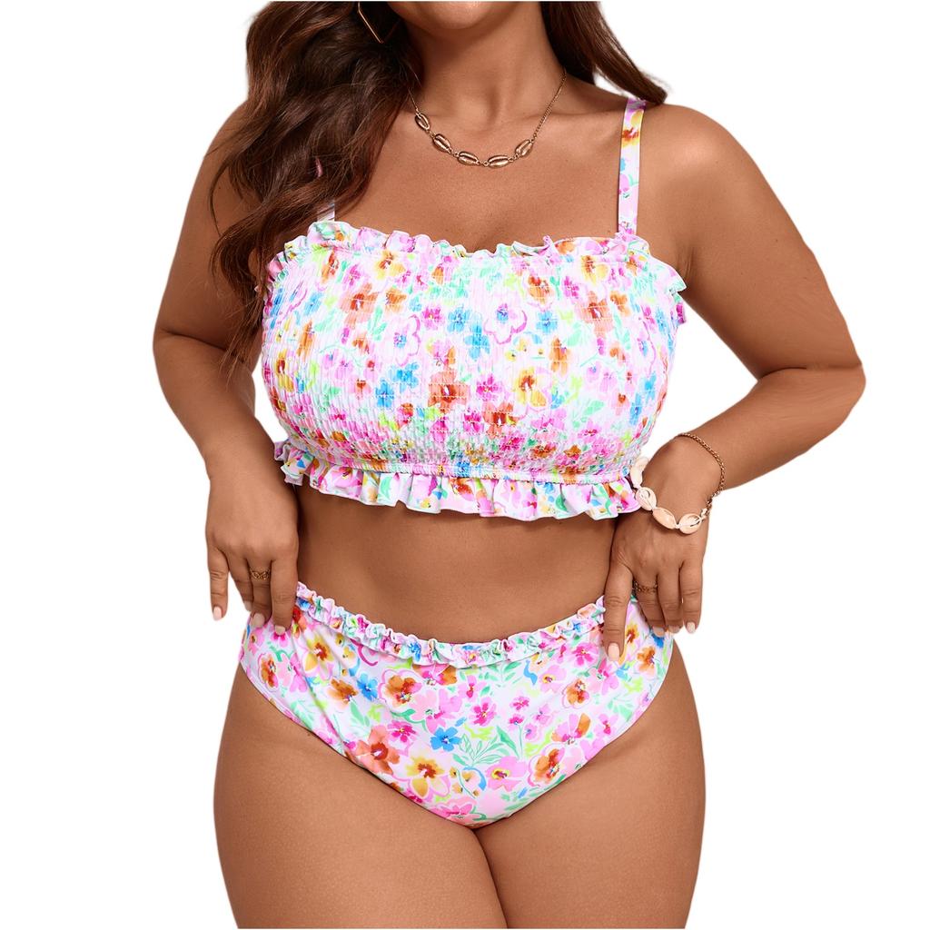 Women's Two-Piece Bikini Set Plus Size Split Swimsuit