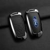 Metal Leather Car Smart Key Case Protect Shell For Ford Explorer Edge Escape Bronco F-150 Mustang Focus MK4 Kuga Taurus Sticker RM9