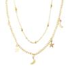 Non-Fading Sweet Fresh Necklace: Titanium Steel Tassel with Diamond-Embellished Multiple Butterflies