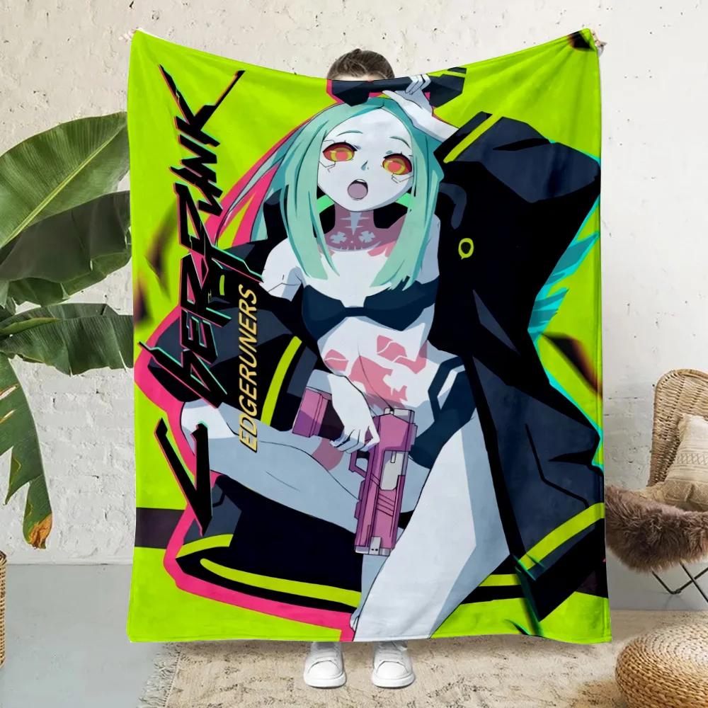 Cute Cartoon Rebecca Printed Picnic Blankets Warm Blanket Soft and Comfortable Blanket C-C-Cyberpunks-Home Travel Birthday Gift