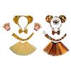 Halloween Tygers Costume for Kids Animal Costumes Tygers Ears Tail Bowtie Gloves Nose Skirt for Halloween Cosplay Party
