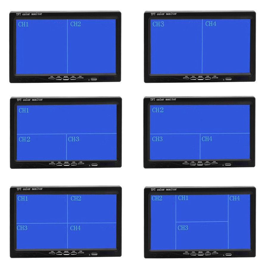 720P 4CH H.264 Car Vehicle DVR Video Recorder Box With 7" HD Car Monitor 4Pcs CCD Front Rear Side Camera For Truck Van Bus