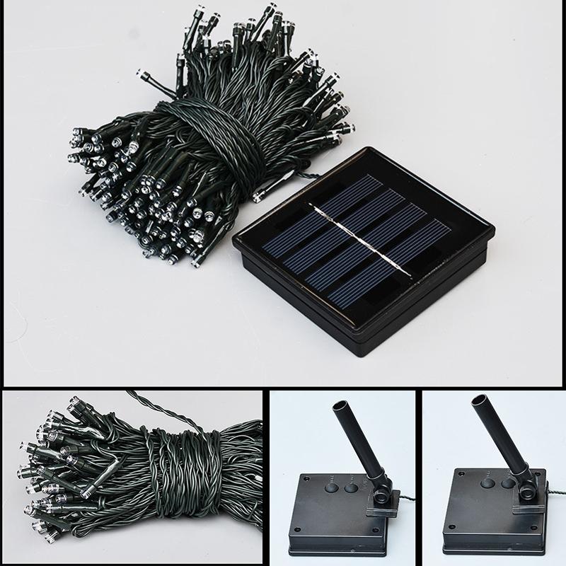 Outdoor Tree Garden Patio Christmas Wedding Decor Solar Powered Warm White LED String Lights IP65 Waterproof Auto On/Off 8 Modes