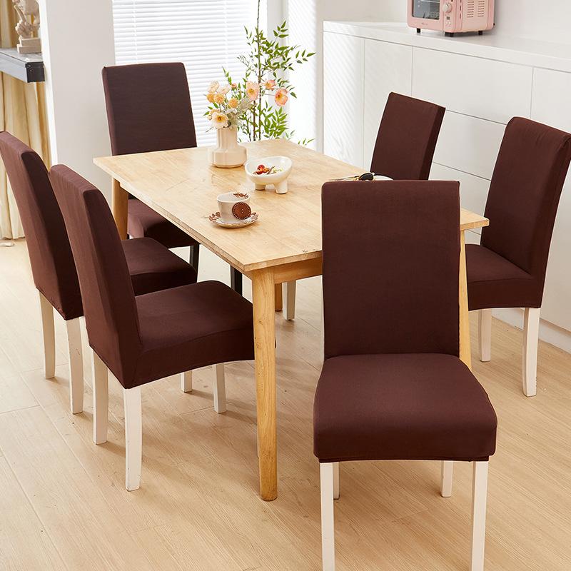 Elastischer Stuhlbezug Einteilig Schmutzabweisender Hockerbezug Hotel Zuhause Esszimmerstuhlbezug Stuhlbezug Milchseide Einfarbig