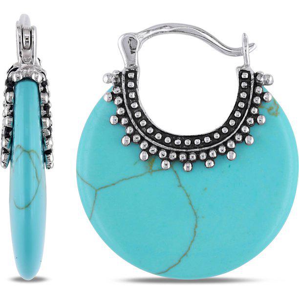 He Cheng Retro Alloy Women's Hoop Earrings