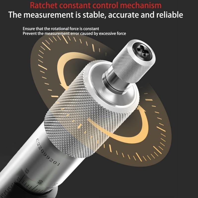 External Micrometer,0-25-50-75-100mm External Micrometer Outside Micrometer Micro Meter Mechanical Micrometers