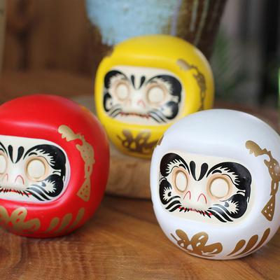 4 Inch Japanese Ceramic Daruma Doll Lucky Cat Fortune Ornament Money Box Office