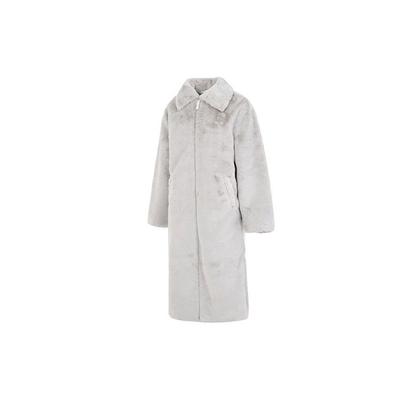 Women Faux Fur Long Jacket (Asia Sizing) Light Bone Women Streetwear DQ6839-012