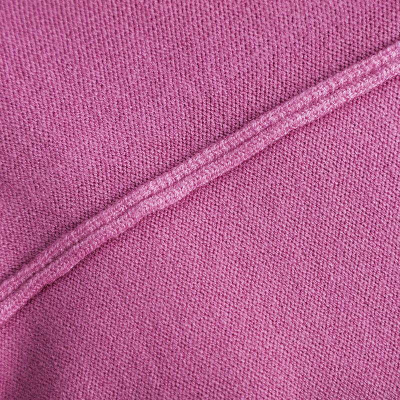 Toamnă Iarnă Pe jumătate guler înalt cu mânecă lungă din lână, culoare uni, până la genunchi, rochie tricotată supradimensionată