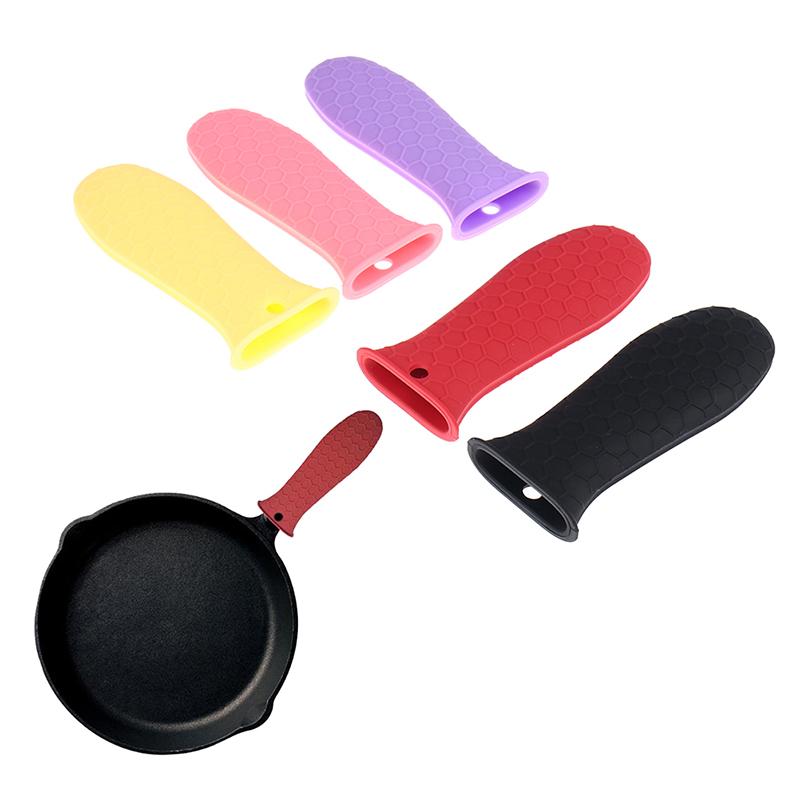 1Pcs Silicone Pot Holder Cast Iron Skillet Handle Cover Potholder Pan Sleeve