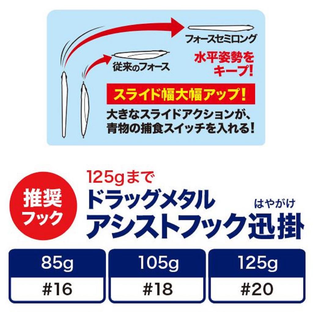 Duo Metal Jig Drag Metal Force Semi Long 200 grams PKA0829 (3763)