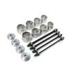 28Pcs /set Automotive Universal Rubber Sleeve Replacement Tool Rear Axle Lower Arm Bushing Disassembly Tool