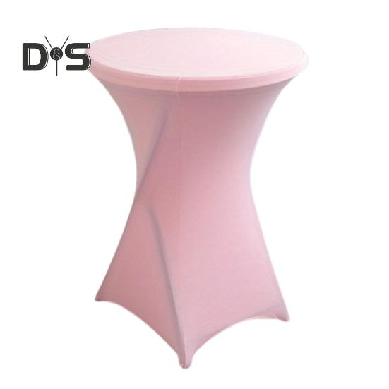 Capa para mesa de coquetel Design de cor sólida Alta elasticidade À prova de óleo Ajuste universal Instalação simples Toalha de mesa redonda alta