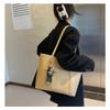 Simple Large Capacity Faux Leather Tote Bag Street Style Commuter Shoulder Handbag KTB