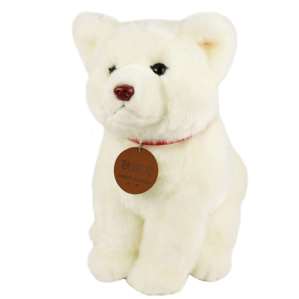 Cute Sales Akita Inu White Hair L Pink Nose D0023 H37 x W20 x D40cm