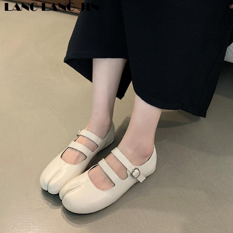Fashion Tabi Ninja Shoes Women Flats Ballet Split Toe Ballerinas Ladies Casual Loafers Female Moccasins Comfort Autumn  Footwear