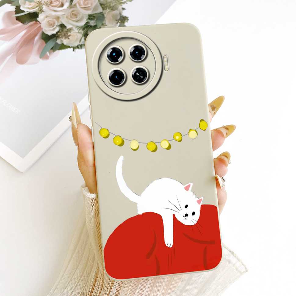 Cute Rabbit Cat Case For Tecno Spark 20 Pro Plus KJ7 Soft Shockproof Cases For Spark20 Spark 20 Pro+ ProPlus Silicone Back Cover