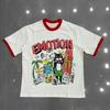 New MIXED-EMOTION Cartoon Printed Pattern T-shirt Men Women Casual Tees Top